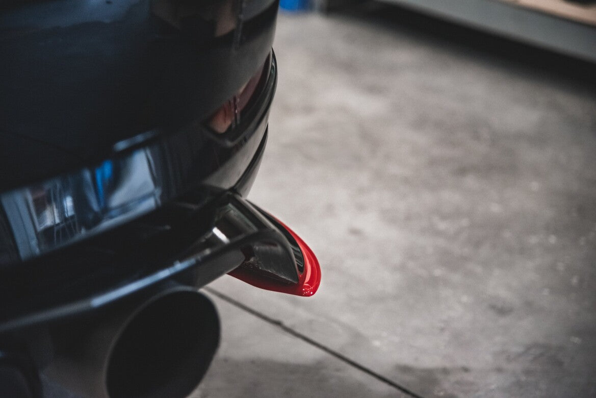 Diffusor Flaps passend für VW Golf 7 GTI TCR rot Hochglanz