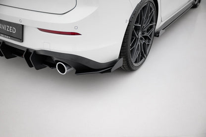Diffusor Flaps passend für VW Golf GTI / GTE / R-Line Mk8 schwarz Hochglanz