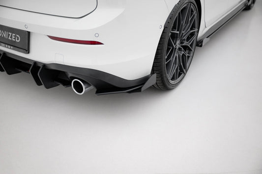 Diffusor Flaps passend für VW Golf GTI / GTE / R-Line Mk8 schwarz Hochglanz