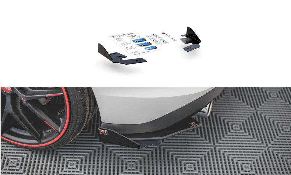 Diffusor Flaps passend für VW Golf GTI / GTE / R-Line Mk8 schwarz Hochglanz