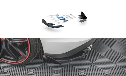 Diffusor Flaps passend für VW Golf GTI / GTE / R-Line Mk8 schwarz Hochglanz