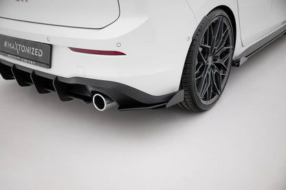 Diffusor Flaps passend für VW Golf GTI / GTE / R-Line Mk8 schwarz Hochglanz