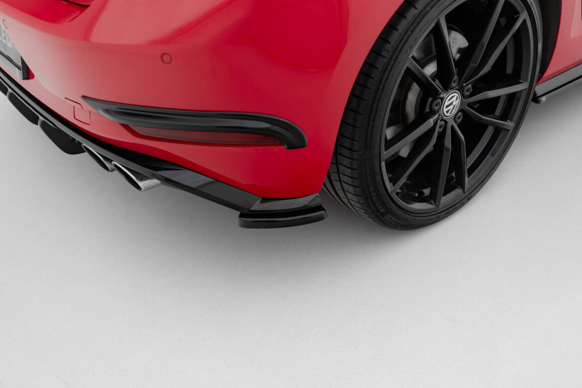 Diffusor Flaps passend für VW Golf Hatchback R / R-Line Mk7 FL schwarz Hochglanz