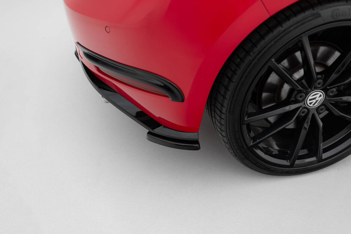 Diffusor Flaps passend für VW Golf Hatchback R / R-Line Mk7 FL schwarz Hochglanz