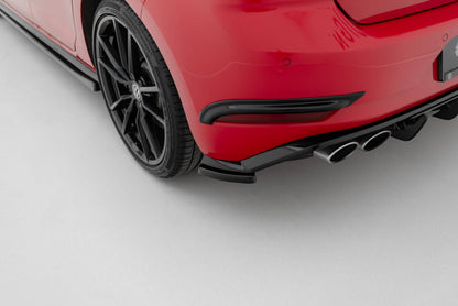 Diffusor Flaps passend für VW Golf Hatchback R / R-Line Mk7 FL schwarz Hochglanz