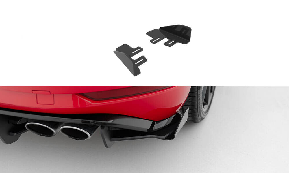 Diffusor Flaps passend für VW Golf R Mk7 FL schwarz Hochglanz