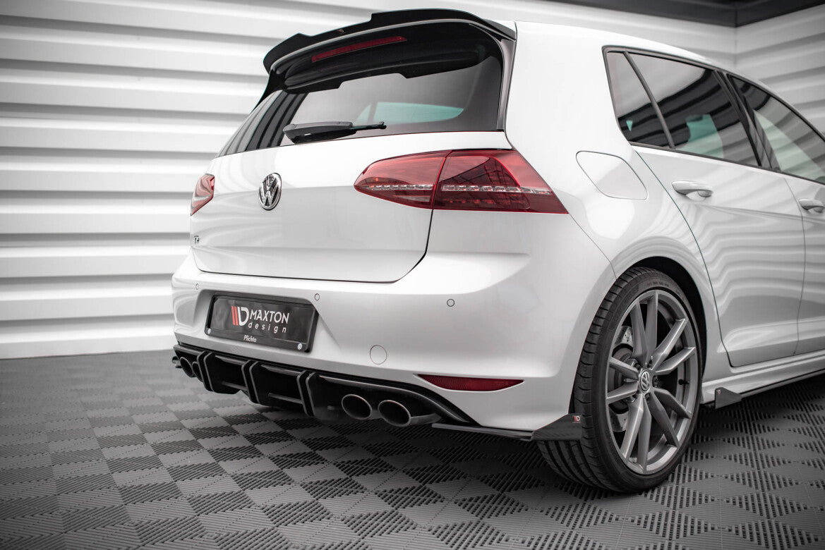 Diffusor Flaps passend für VW Golf R Mk7 schwarz Hochglanz