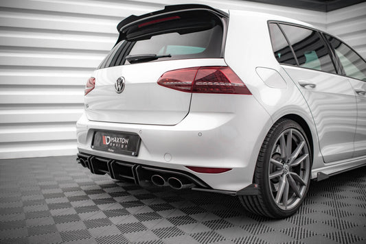 Diffusor Flaps passend für VW Golf R Mk7 schwarz Hochglanz