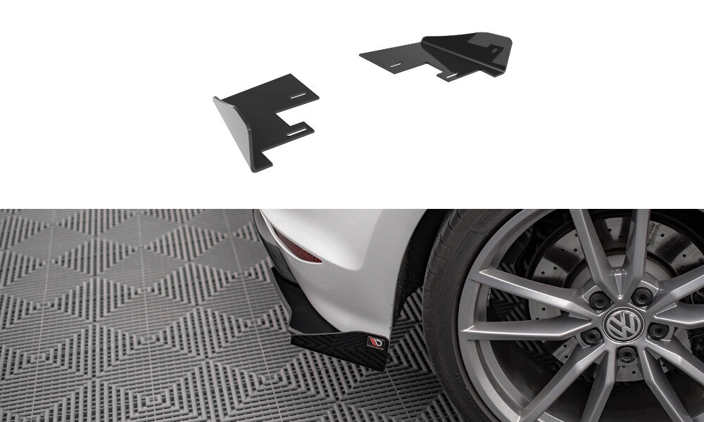 Diffusor Flaps passend für VW Golf R Mk7 schwarz Hochglanz
