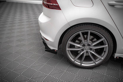 Diffusor Flaps passend für VW Golf R Mk7 schwarz Hochglanz
