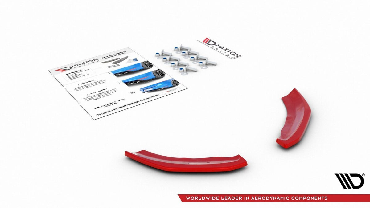 Diffusor Flaps passend für VW Polo GTI Mk6 rot Hochglanz