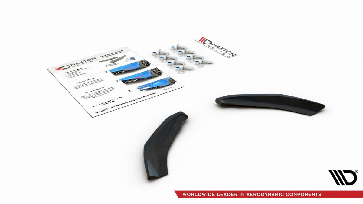 Diffusor Flaps passend für VW Polo GTI Mk6 schwarz Hochglanz