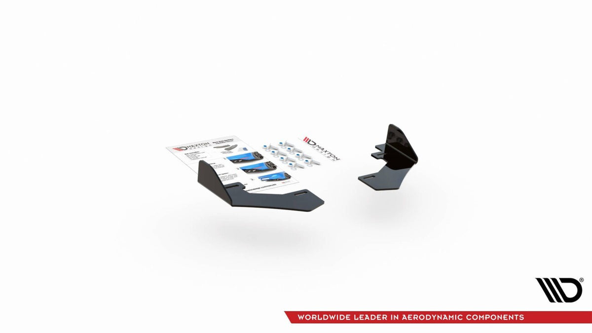Diffusor Flaps passend für VW Polo GTI Mk6 schwarz Hochglanz