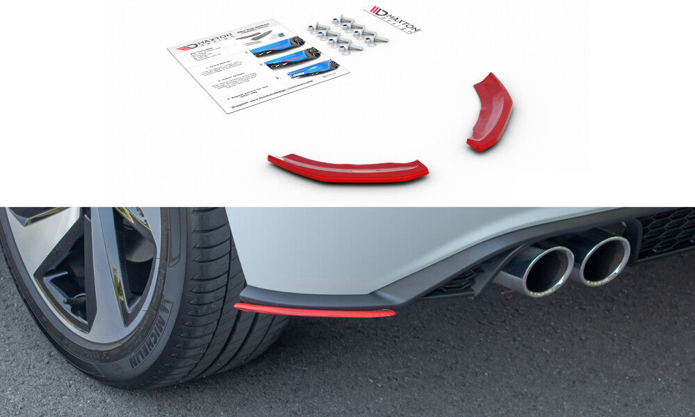 Diffusor Flaps passend für VW Polo GTI Mk6 schwarz Hochglanz