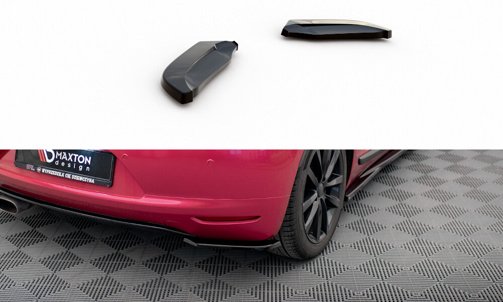 Diffusor Flaps passend für VW Scirocco Mk3 schwarz Hochglanz