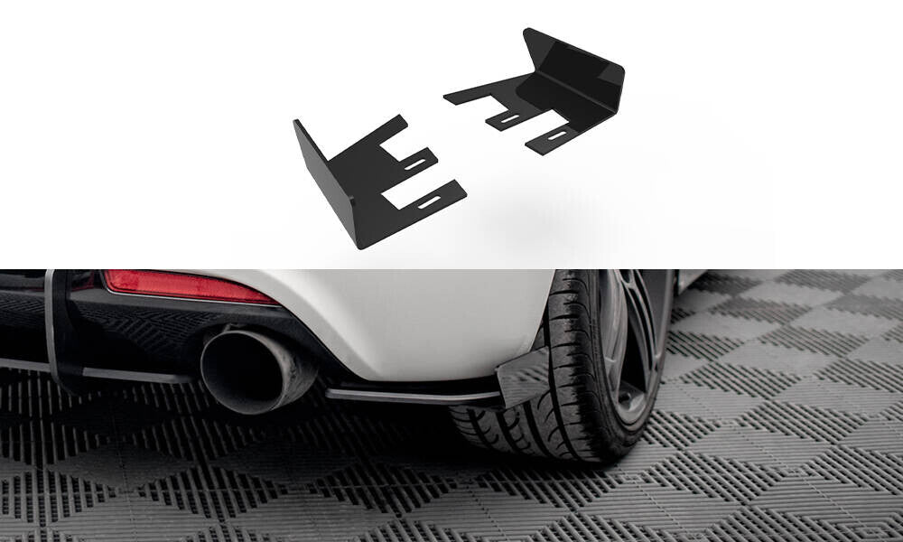 Diffusor Flaps passend für VW Scirocco R Mk3 schwarz Hochglanz