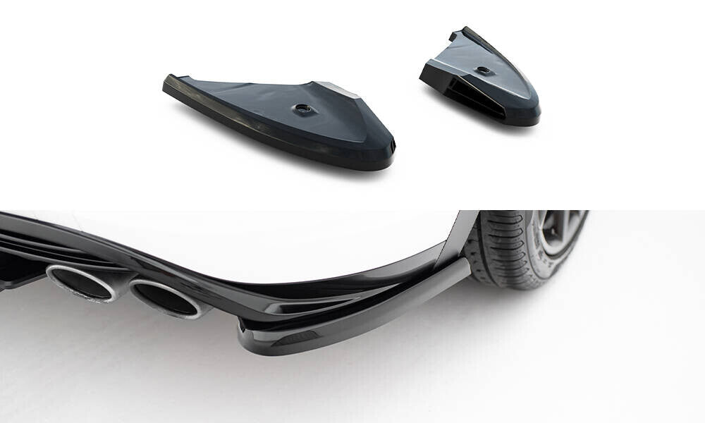 Diffusor Flaps passend für VW T-Roc R Mk1 schwarz Hochglanz