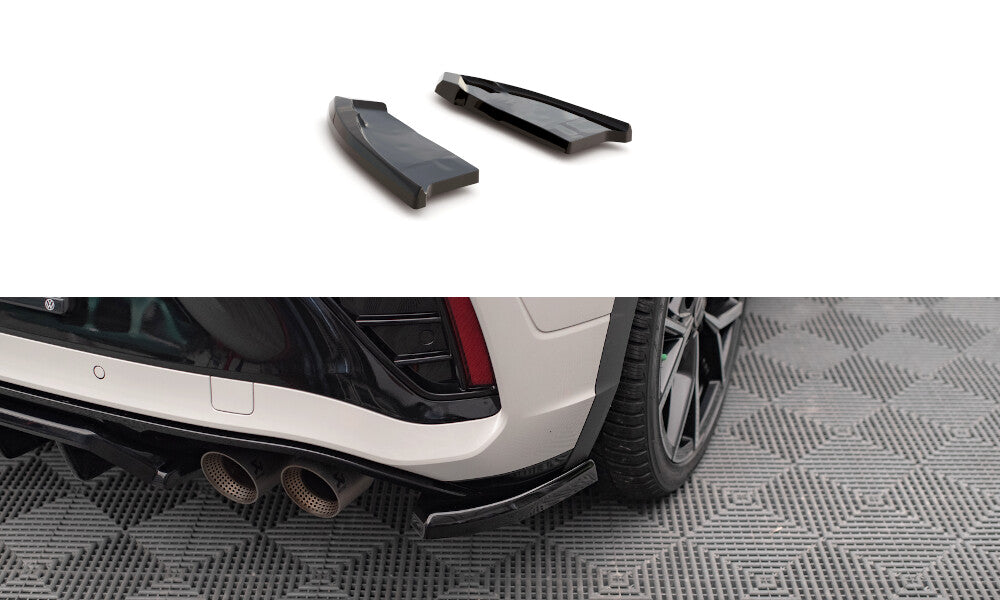 Diffusor Flaps passend für VW T-Roc R / R-Line Mk1 FL schwarz Hochglanz