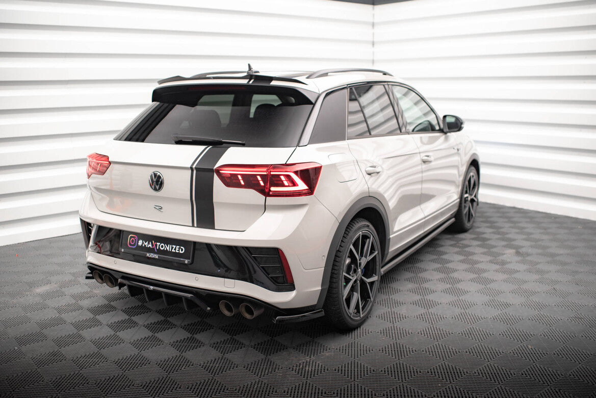 Diffusor Flaps passend für VW T-Roc R / R-Line Mk1 FL schwarz Hochglanz