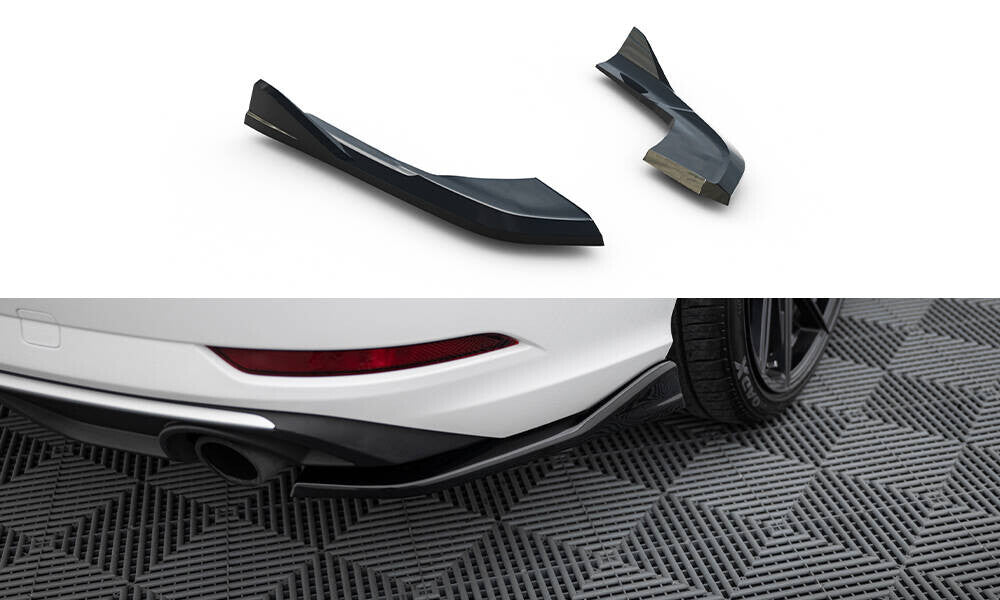 Diffusor Flaps V.1 passend für Audi A3 Limousine 8V FL schwarz Hochglanz