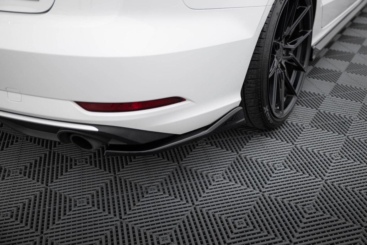 Diffusor Flaps V.1 passend für Audi A3 Limousine 8V FL schwarz Hochglanz