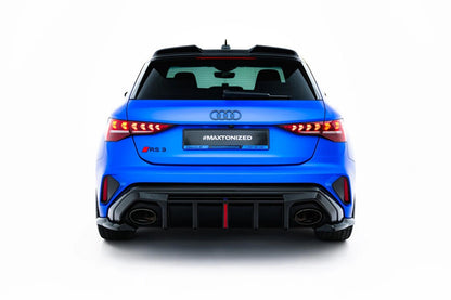 Diffusor Flaps V.1 passend für Audi RS3 Sportback 8Y Facelift schwarz Hochglanz