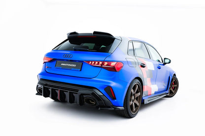 Diffusor Flaps V.1 passend für Audi RS3 Sportback 8Y Facelift schwarz Hochglanz