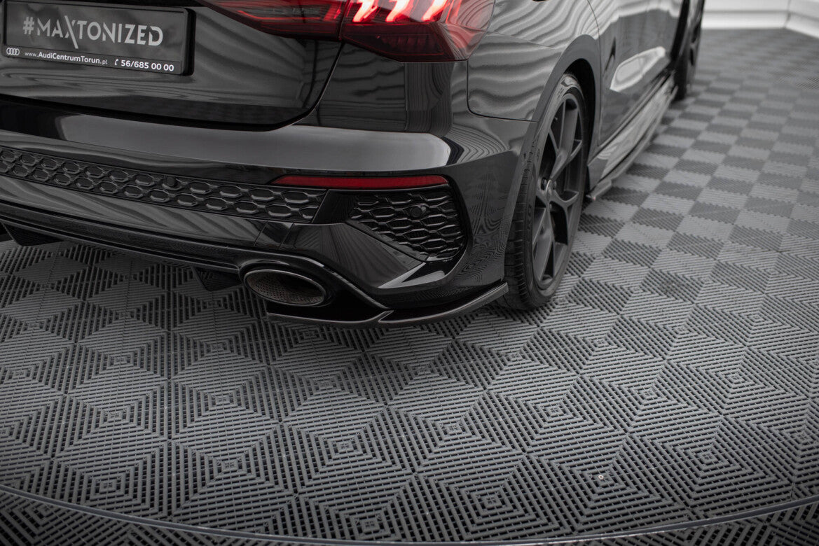 Diffusor Flaps V.1 passend für Audi RS3 Sportback 8Y schwarz Hochglanz