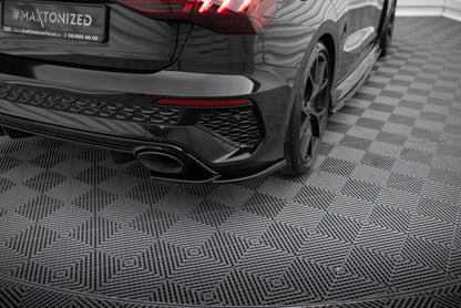 Diffusor Flaps V.1 passend für Audi RS3 Sportback 8Y schwarz Hochglanz