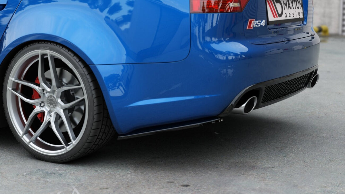 Diffusor Flaps V.1 passend für Audi RS4 Limousine B7 schwarz Hochglanz