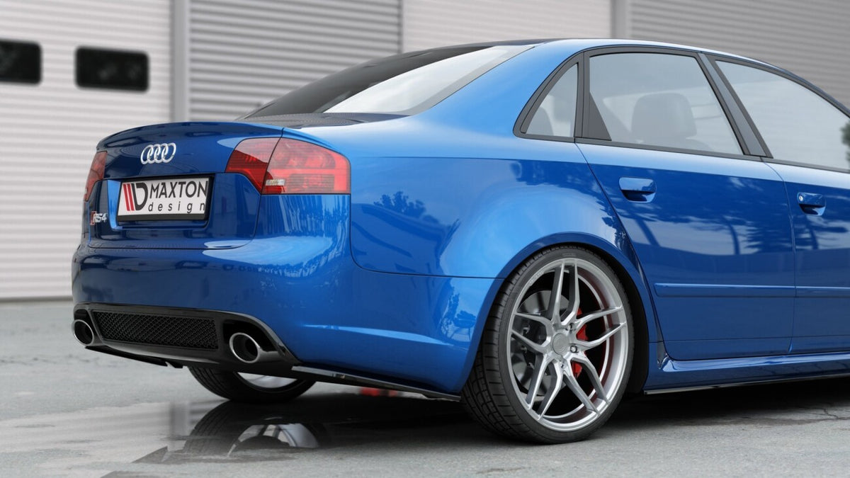 Diffusor Flaps V.1 passend für Audi RS4 Limousine B7 schwarz Hochglanz