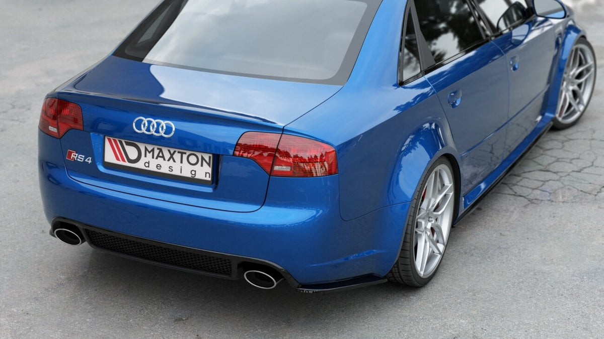 Diffusor Flaps V.1 passend für Audi RS4 Limousine B7 schwarz Hochglanz