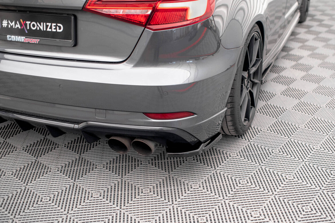 Diffusor Flaps V.1 passend für Audi S3 Sportback 8V FL schwarz Hochglanz