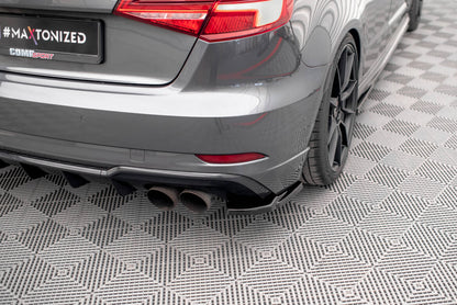 Diffusor Flaps V.1 passend für Audi S3 Sportback 8V FL schwarz Hochglanz