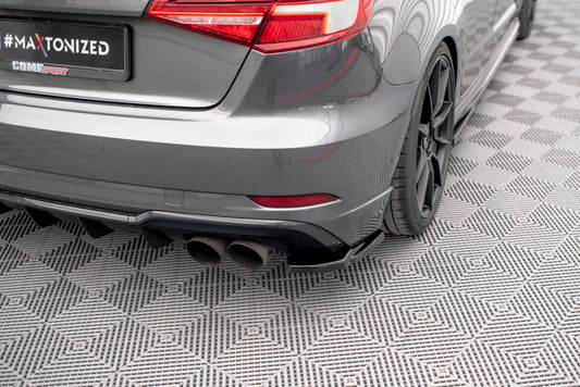 Diffusor Flaps V.1 passend für Audi S3 Sportback 8V FL schwarz Hochglanz