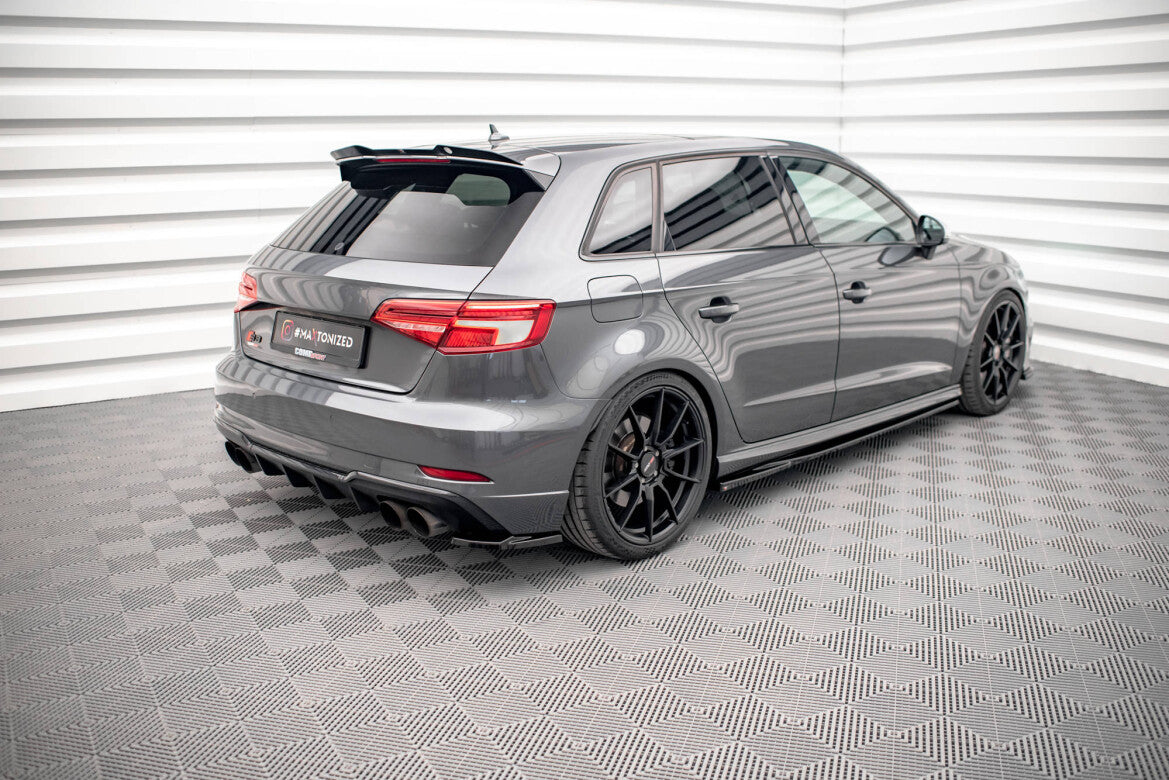 Diffusor Flaps V.1 passend für Audi S3 Sportback 8V FL schwarz Hochglanz
