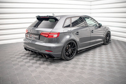 Diffusor Flaps V.1 passend für Audi S3 Sportback 8V FL schwarz Hochglanz