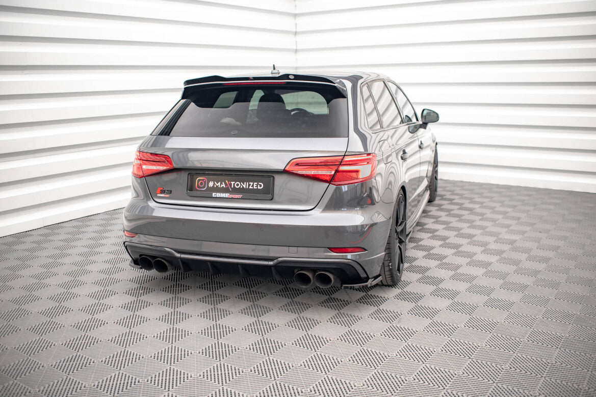 Diffusor Flaps V.1 passend für Audi S3 Sportback 8V FL schwarz Hochglanz
