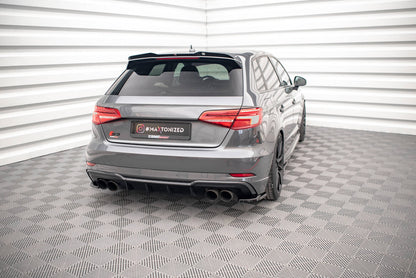 Diffusor Flaps V.1 passend für Audi S3 Sportback 8V FL schwarz Hochglanz