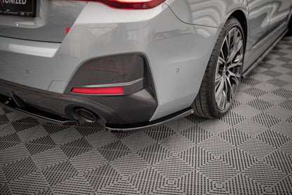 Diffusor Flaps V.1 passend für BMW 4er Gran Coupe M-Paket G26 schwarz Hochglanz