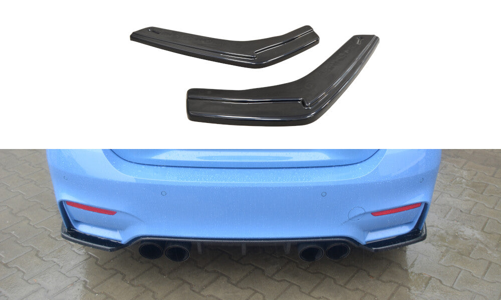 Diffusor Flaps V.1 passend für BMW M4 F82 schwarz Hochglanz