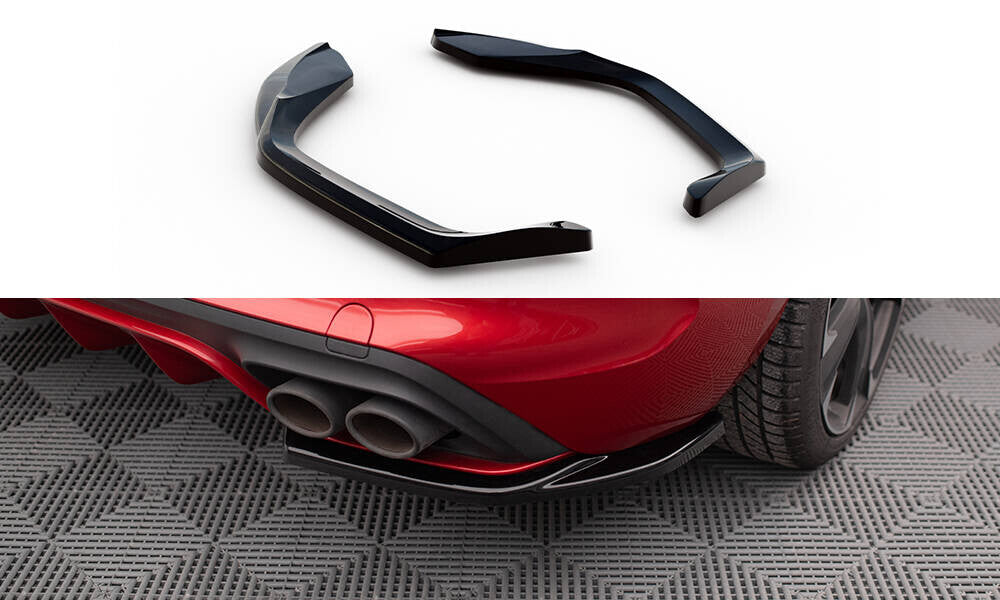 Diffusor Flaps V.1 passend für CUPRA Leon Hatchback Mk1 schwarz Hochglanz