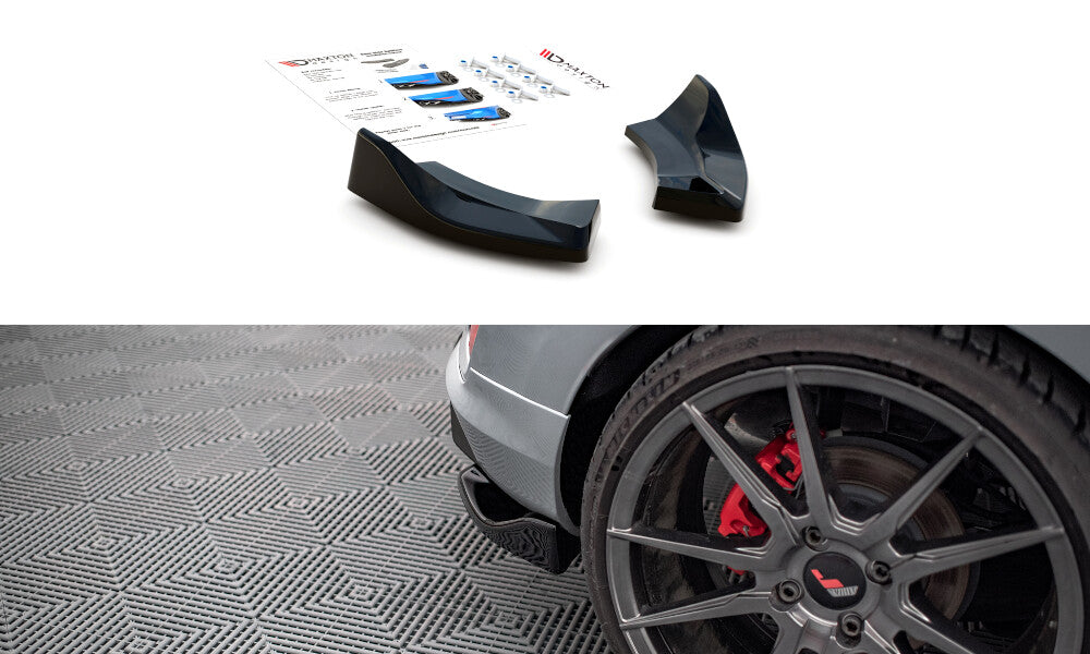 Diffusor Flaps V.1 passend für Ford Fiesta ST Mk8 schwarz Hochglanz