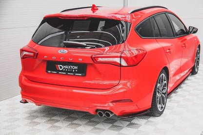 Diffusor Flaps V.1 passend für Ford Focus ST-Line Kombi Mk4 schwarz Hochglanz