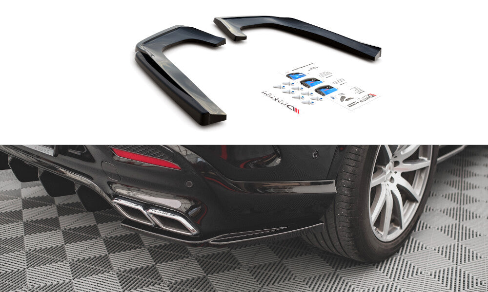 Diffusor Flaps V.1 passend für Mercedes GLE Coupe 63 AMG C292 schwarz Hochglanz