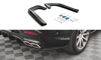 Diffusor Flaps V.1 passend für Mercedes GLE Coupe 63 AMG C292 schwarz Hochglanz