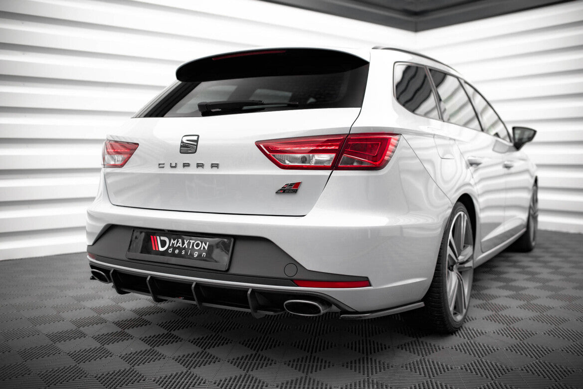 Diffusor Flaps V.1 passend für Seat Leon CUPRA Sportstourer Mk3 schwarz Hochglanz