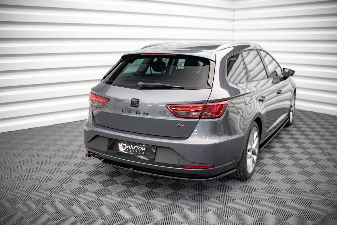 Diffusor Flaps V.1 passend für Seat Leon FR Sportstourer Mk3 schwarz Hochglanz