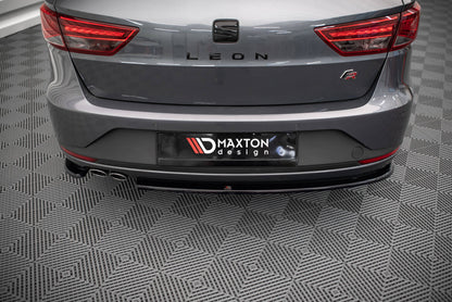 Diffusor Flaps V.1 passend für Seat Leon FR Sportstourer Mk3 schwarz Hochglanz