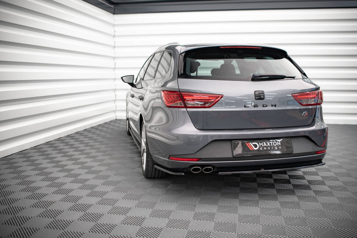 Diffusor Flaps V.1 passend für Seat Leon FR Sportstourer Mk3 schwarz Hochglanz